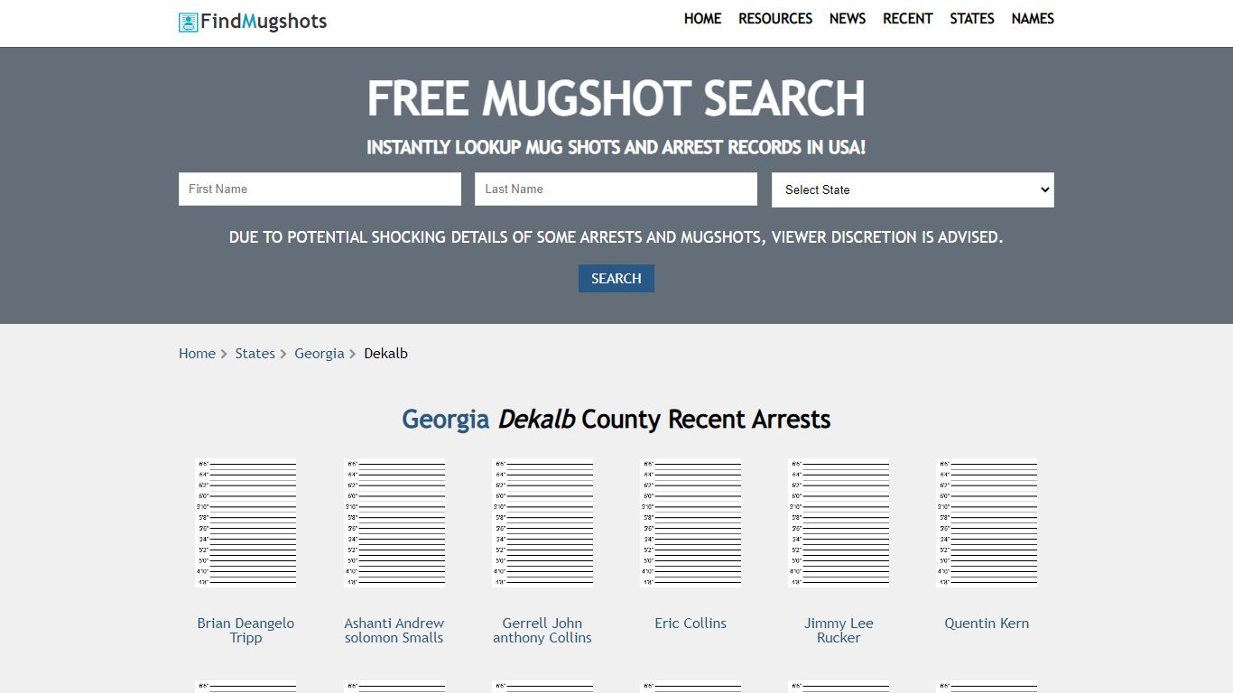 Find Dekalb Georgia Mugshots - Find Mugshots